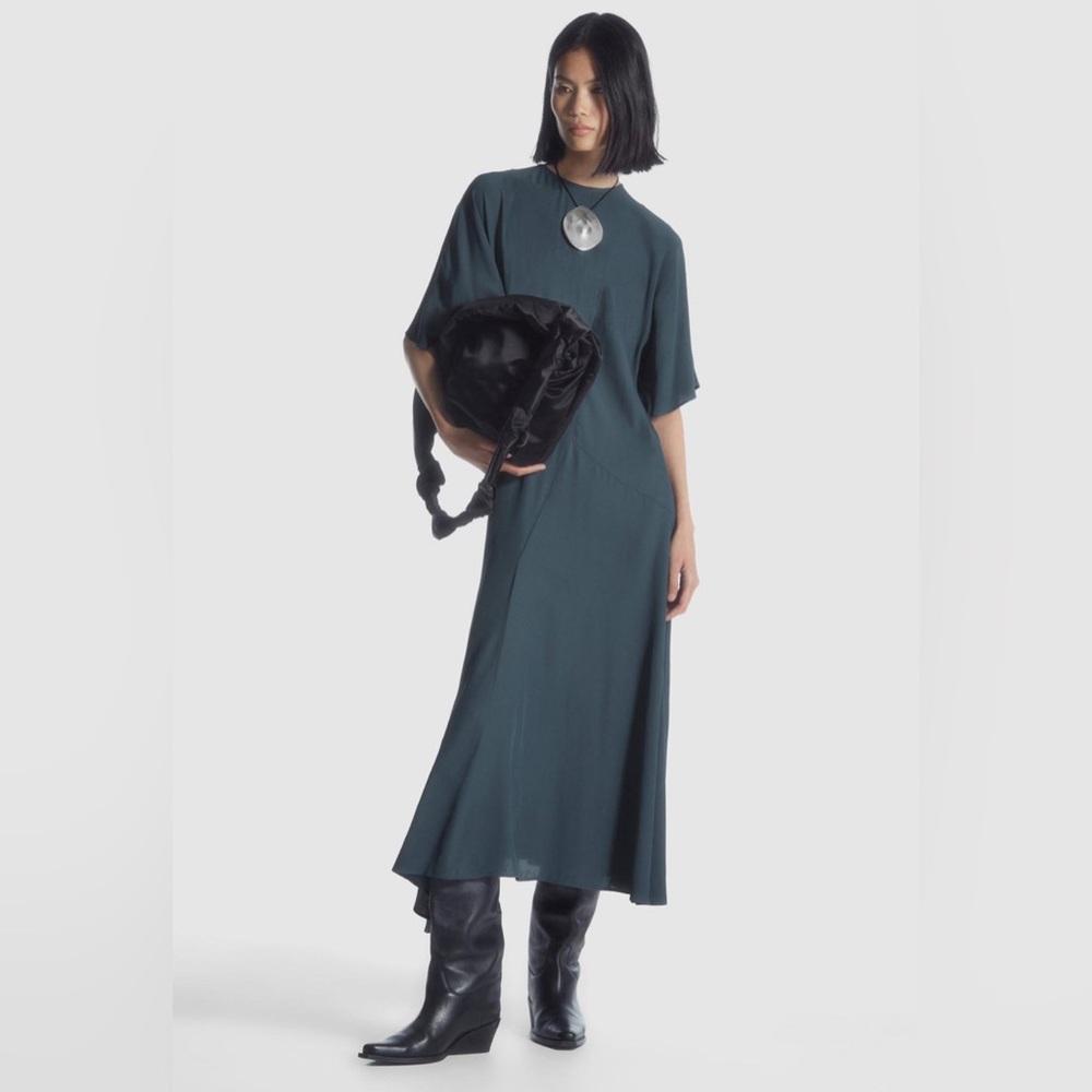 COS Dark Teal Midi Dress